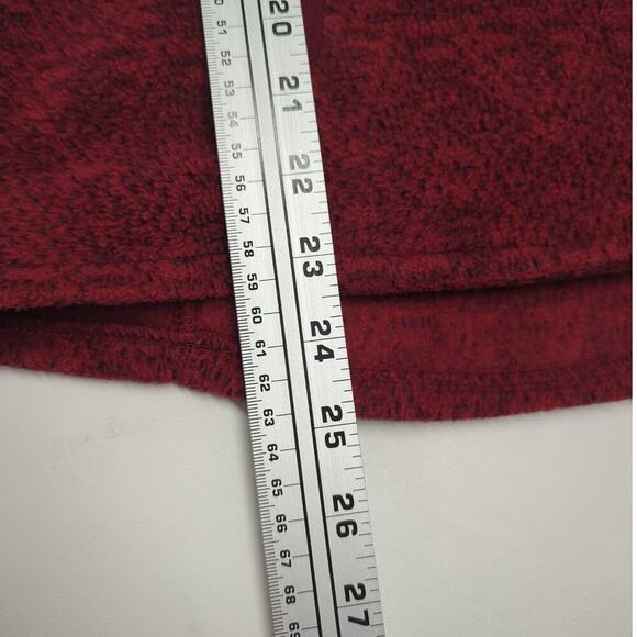 Woolrich Full Zip Fleece Vest Women's Medium Red Mock Neck Outdoor Winter - Picture 8 of 8